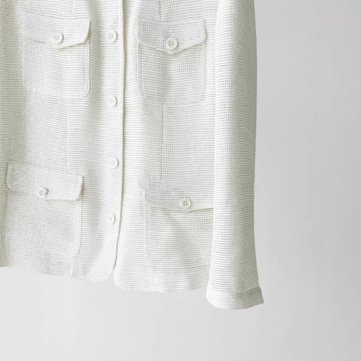 Damen Modische Boucléjacke mit praktischen Taschen Echoarchiv