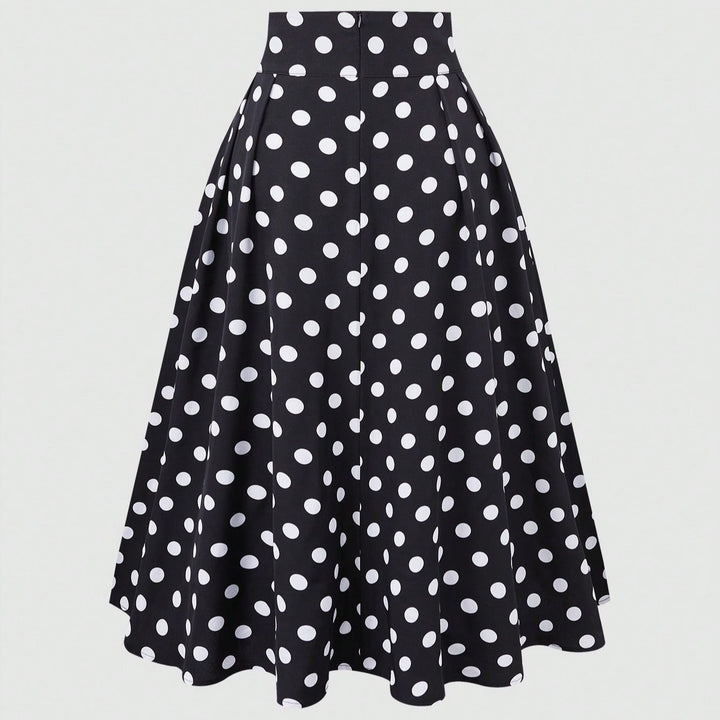 Damen Eleganter Midirock mit Polka Dots Echo Archiv