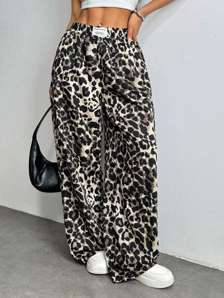 Damen Palazzo-Hose mit schickem Leopardenmuster Echo Archiv