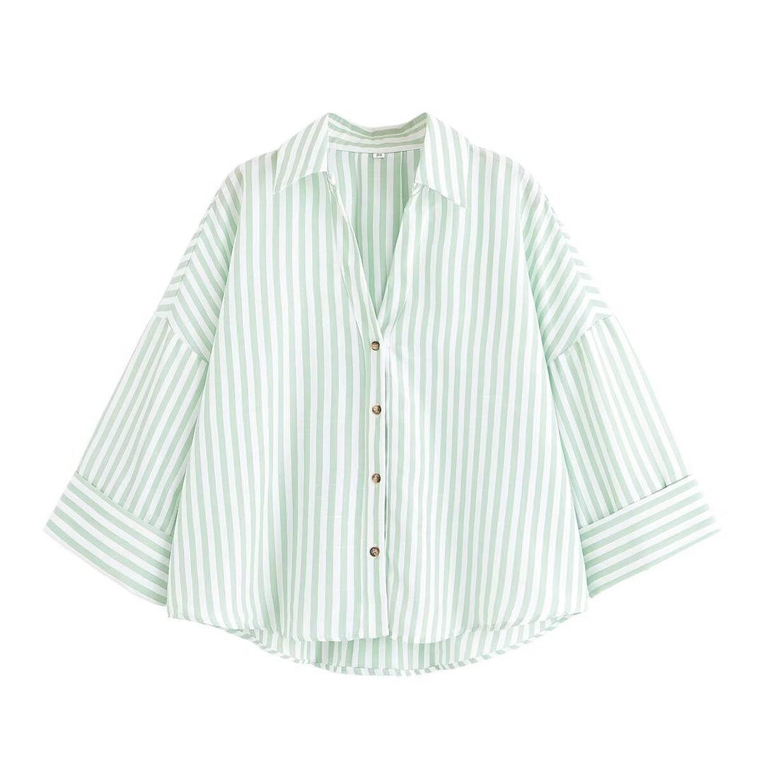 Damen Hemdblusenshirt mit lässigem Schnitt und eleganten 3/4-Ärmeln Echo Archiv