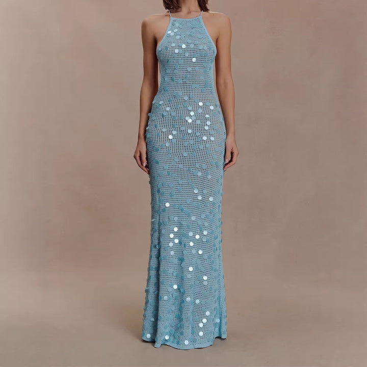 Damen Elegantes Maxikleid mit funkelnden Applikationen Echo Archiv