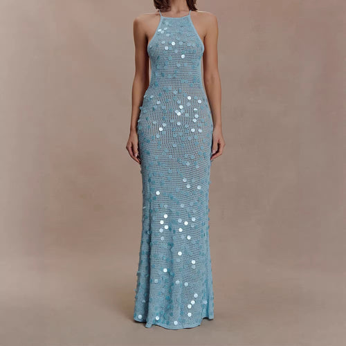 Damen Elegantes Maxikleid mit funkelnden Applikationen Echo Archiv