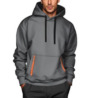 Herren sportlicher Kapuzenpullover mit stylischen Reißverschlusstaschen Echoarchiv