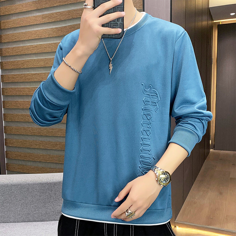 Herren Oversize-Sweatshirt mit Rippbündchen und geprägtem Seitenprint – Marzano