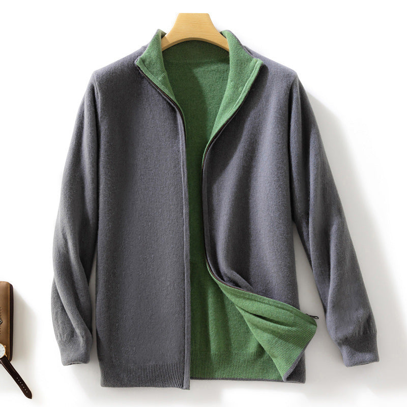 Damen Kurzgeschnittener Zip‑Strickcardigan mit Stehkragen und kaschmirähnlicher Weichheit Echoarchiv