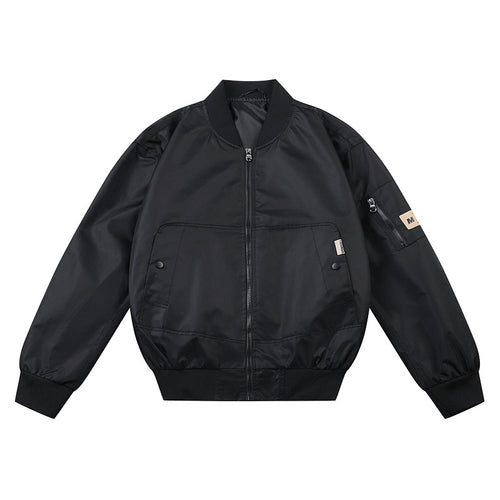 Herren  leichte Nylon Bomberjacke mit geripptem Kragen, Bündchen, Saum und Ärmeltasche mit Reißverschluss Echo Archiv