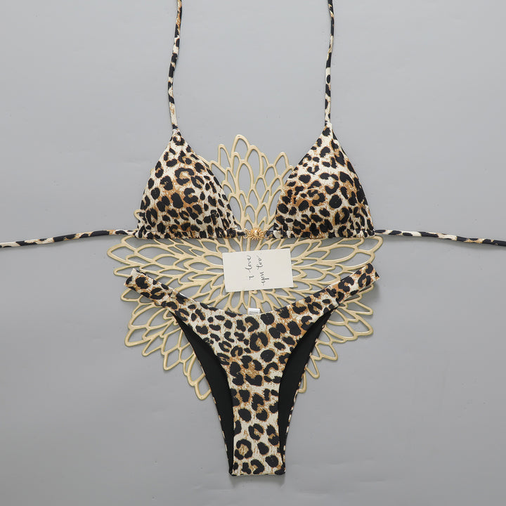 Damen Designer-Bikini mit Leopardenmuster und raffinierten Details Echo Archiv