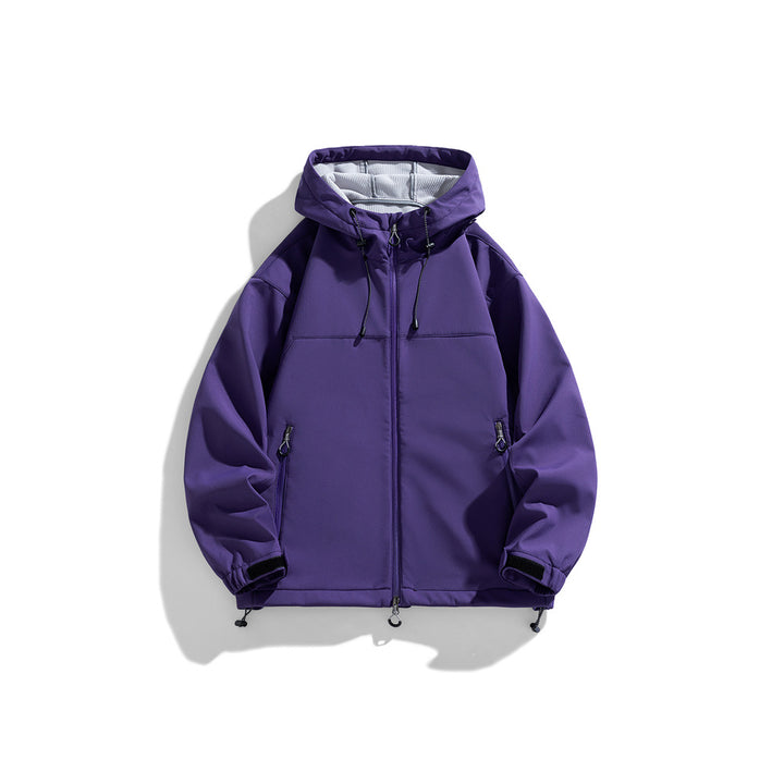 Herren funktionale und winddichte Outdoorjacke mit verstellbarer Kapuze Echoarchiv
