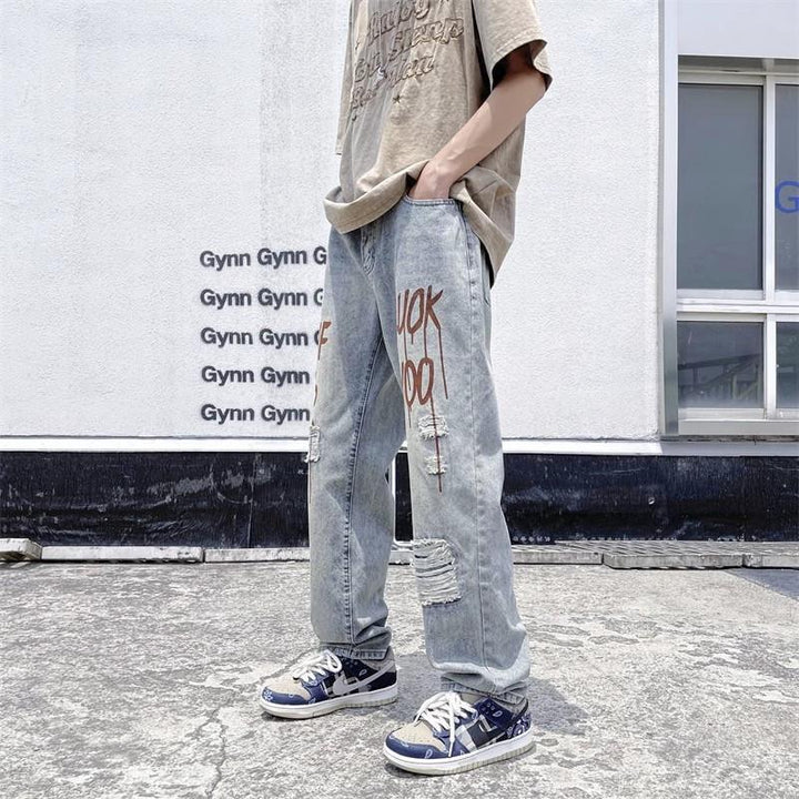 Herren Design Ripped Jeans Echoarchiv