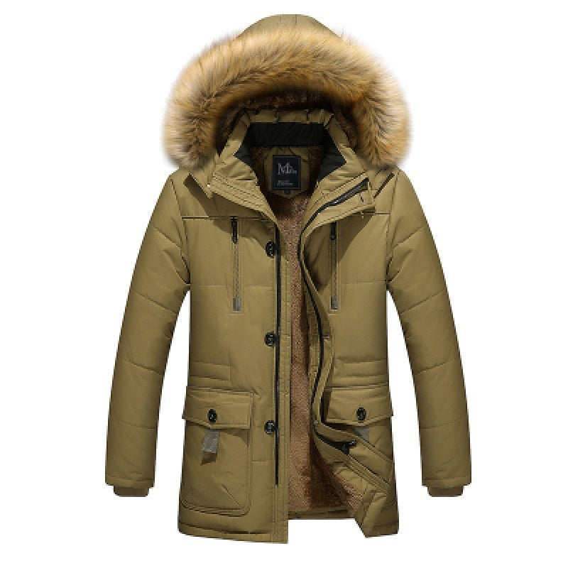 Herren Parka mit Teddyfutter, Kunstfellkapuze und Multifunktionstaschen Echo Archiv