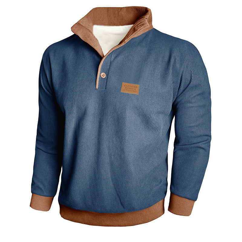Herren Langarm-Pullover mit modischem Herrenkragen Echoarchiv