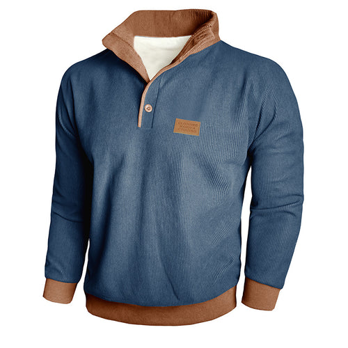 Herren Langarm-Pullover mit modischem Herrenkragen Echoarchiv