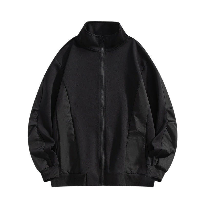 Herren Boxy-Performance-Zipjacke mit hohem Stehkragen, Paneelnähten & windabweisender Struktur Echoarchiv