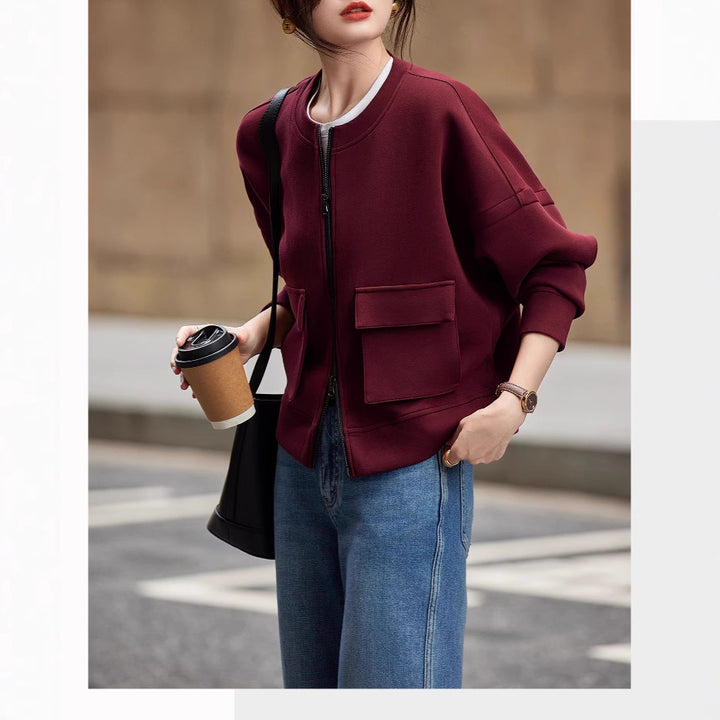 Damen Modische Oversized Sweatjacke Echoarchiv