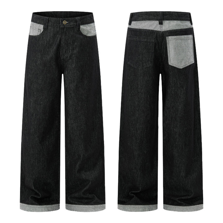 Herren Ultraweite Denim-Marlenehose mit extra langer Saumkante und Five‑Pocket-Detail Echo Archiv