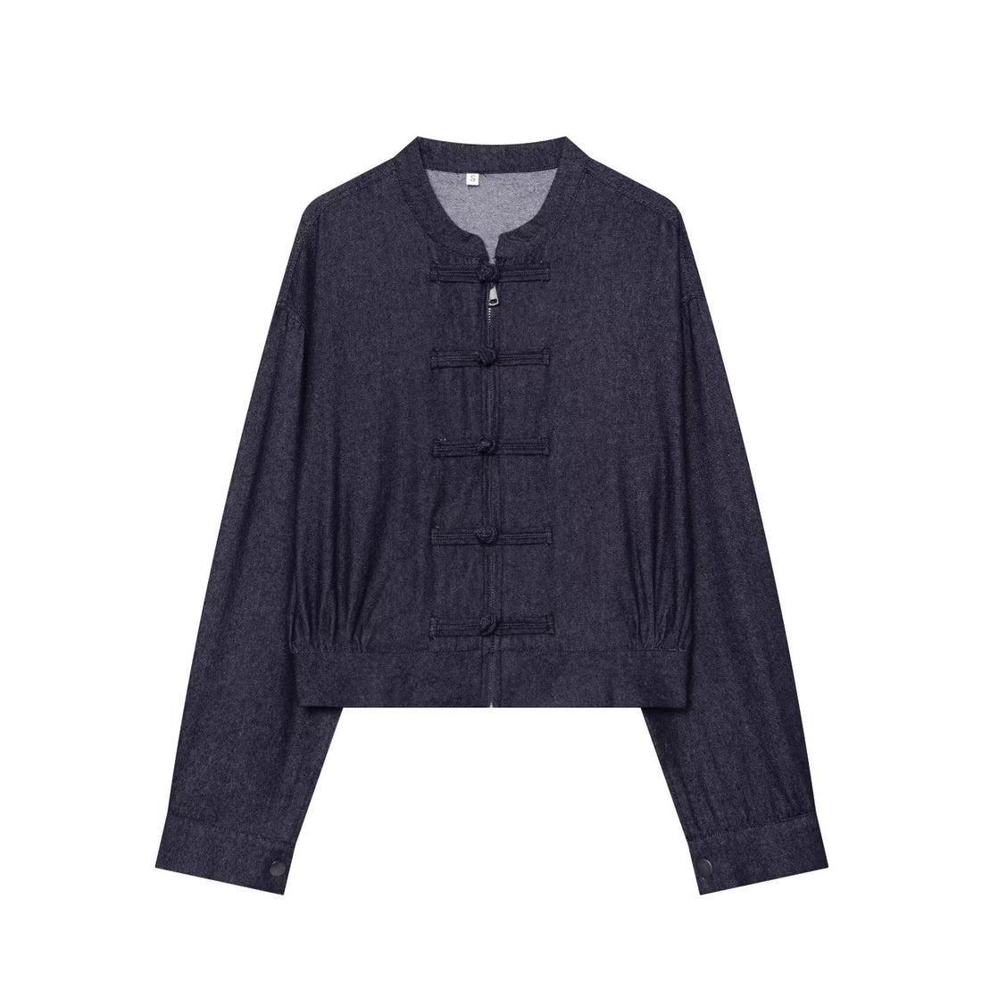 Damen Kurzer Blouson im China‑Stil mit Stehkragen und Zierknoten Echo Archiv