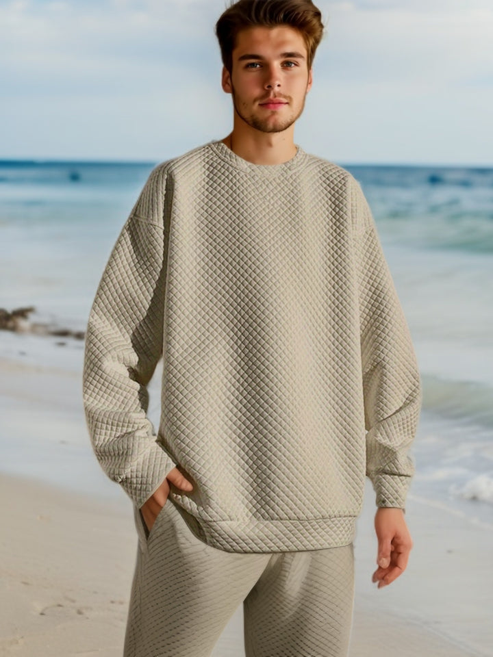 Herren Oversized Sweatshirt mit strukturiertem Design und praktischen Seitentaschen Echoarchiv