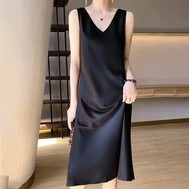 Damen Viskose Maxikleid mit tiefem V-Ausschnitt Echo Archiv