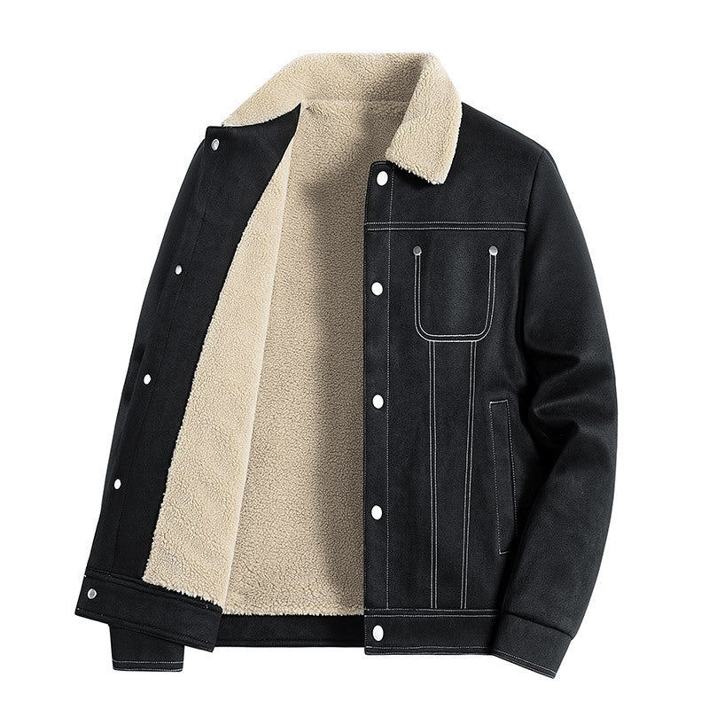 Herren Lässige Lammfelljacke Echo Archiv