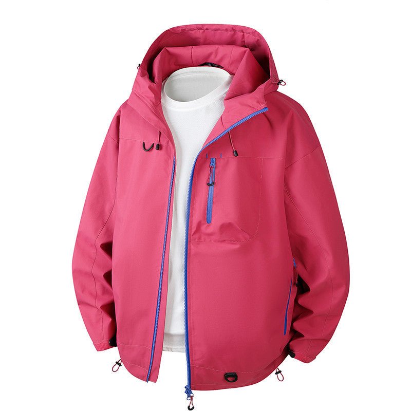 Herren Urbane Schutz-Softshelljacke mit verstellbarer Kapuze, Kontrast-Reißverschlüssen und Brusttasche Echo Archiv
