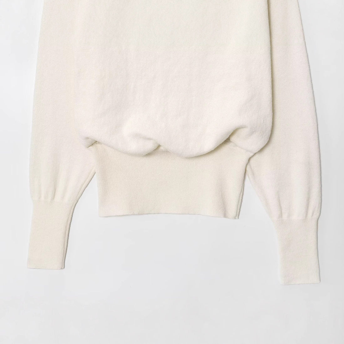Damen Oversized Off-Shoulder-Cropped-Pullover mit Ballonärmeln Echoarchiv