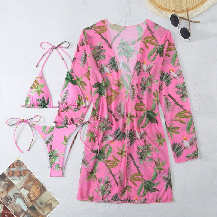 Damen Strandüberwurf mit floralem Design und leichtem Stoff Echo Archiv