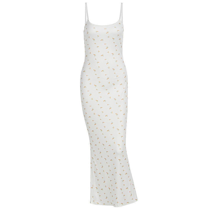 Damen Maxikleid mit floralem Muster und feinen Spaghettiträgern Echo Archiv