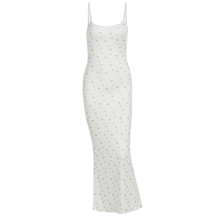 Damen Maxikleid mit floralem Muster und feinen Spaghettiträgern Echo Archiv