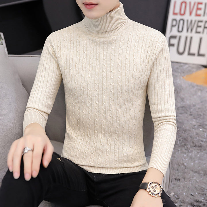 Herren Rollkragenpullover im stilvollen Rippstrickdesign Echoarchiv