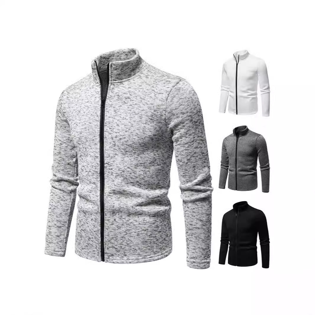 Herren Fleecejacke mit hochschließendem Kragen und durchgehendem Reißverschluss Echoarchiv