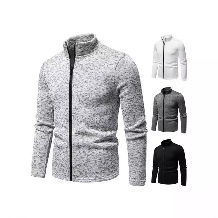 Herren Fleecejacke mit hochschließendem Kragen und durchgehendem Reißverschluss Echoarchiv