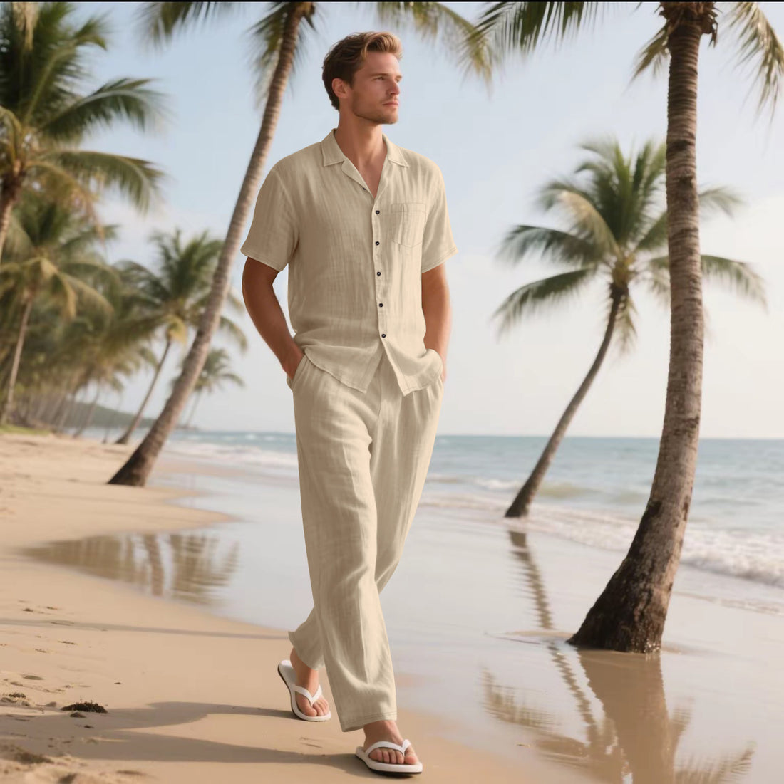 Herren lässiges Leinen Outfit – Averon