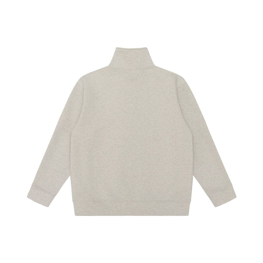 Unisex Halbzip-Sweatshirt mit hohem Stehkragen, Kängurutasche und Boxy-Schnitt Echoarchiv