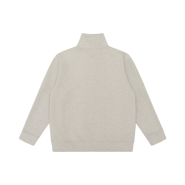 Unisex Halbzip-Sweatshirt mit hohem Stehkragen, Kängurutasche und Boxy-Schnitt Echoarchiv