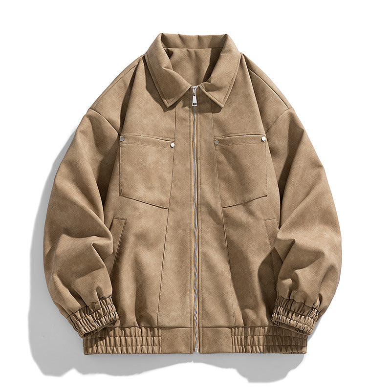 Herren Modische Jacke mit Stehkragen und praktischen Taschen – Taviero