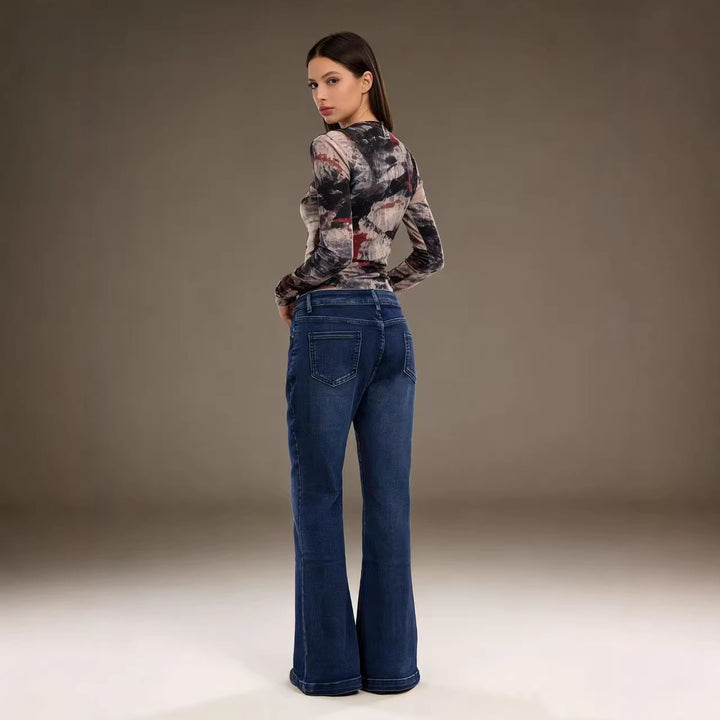 Damen elegantes cropped Oberteil mit Puffärmeln und Vintage-Stickerei Echo Archiv