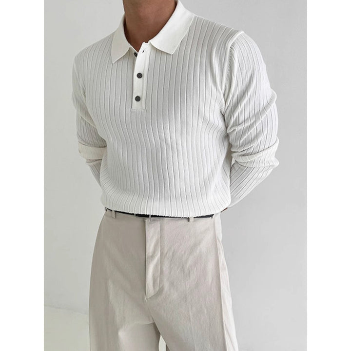 Herren Stilvolles Langarm-Rippstrickoberteil Echo Archiv