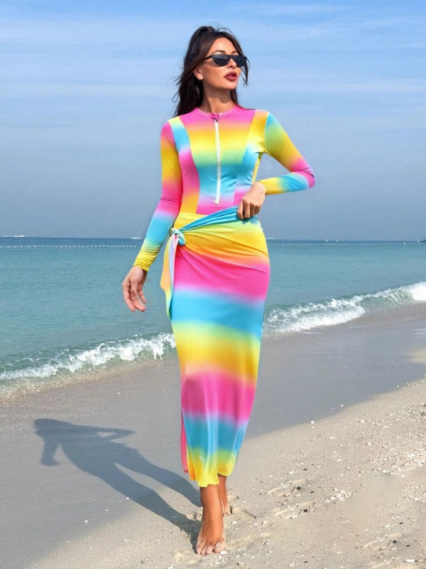 Damen langer, figurbetonender Strandkleid Echo Archiv
