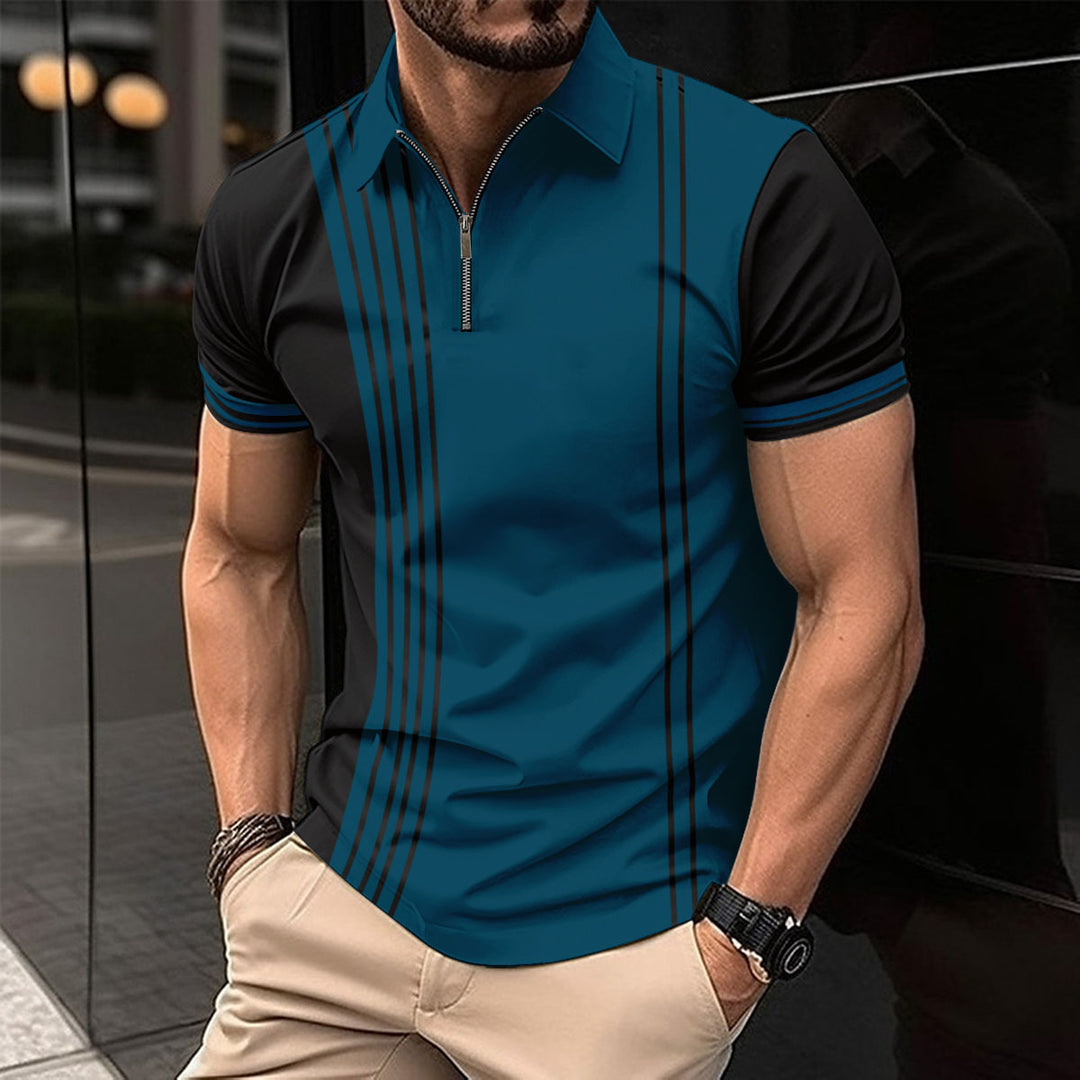 Herren Polohemd mit Reißverschluss und sportlichem Design Echoarchiv