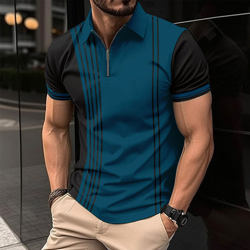 Herren Polohemd mit Reißverschluss und sportlichem Design Echoarchiv