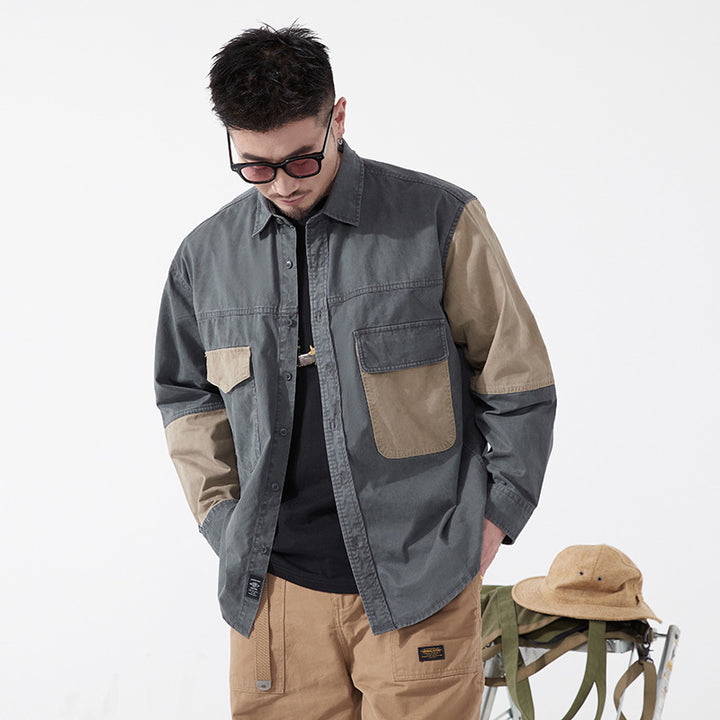 Herren modisches Utility-Hemd Echoarchiv