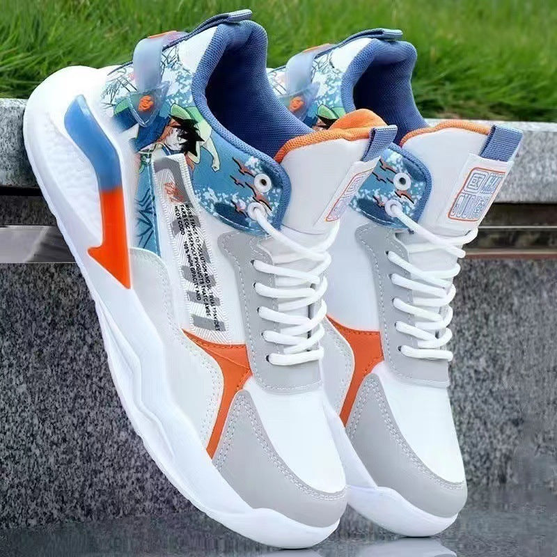 Herren Sportliche High-Top Sneakers mit detailliertem Grafikdesign Echoarchiv
