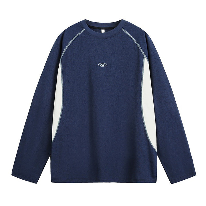 Unisex Langärmliges Sweatshirt mit Raglannähten, Kontrastseiten und minimalistischer Logo-Stickerei Echo Archiv