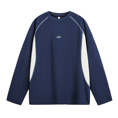 Unisex Relaxed-Fit Langarm-Sweatshirt mit kontrastierenden Seiteneinsätzen und Raglannähten Echo Archiv