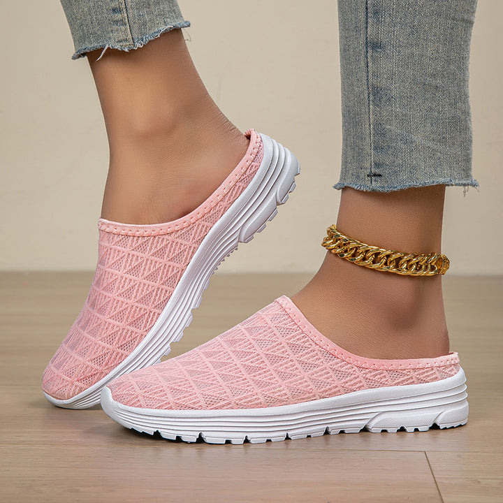 Damen nan atmungsaktiver Netz-Slipper mit Diamantstruktur-Obermaterial und gedämpfter Leichtsohle Echo Archiv