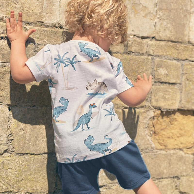 Jungen Sommer Outfit mit Dinosaurier-Print Echo Archiv