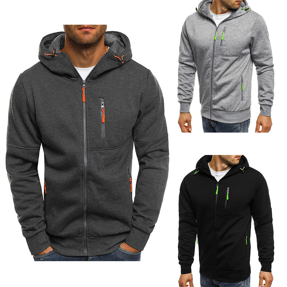 Herren Funktionsjacke mit praktischen Reißverschlusstaschen und verstellbarem Kapuzenrand Echoarchiv