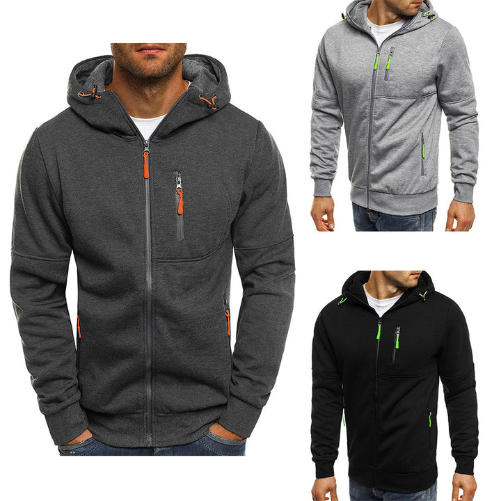 Herren Funktionsjacke mit praktischen Reißverschlusstaschen und verstellbarem Kapuzenrand Echoarchiv