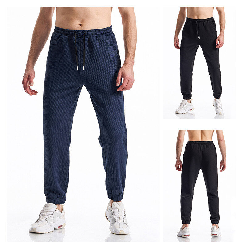 Herren Texturierte Jogginghose mit elastischem Bund, Tunnelzug und gebündeltem Beinabschluss Echo Archiv