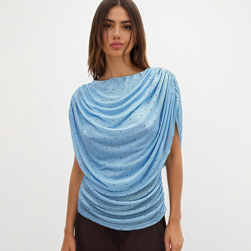 Damen Elegantes Drapiertes Oberteil mit edlen Akzenten Echo Archiv